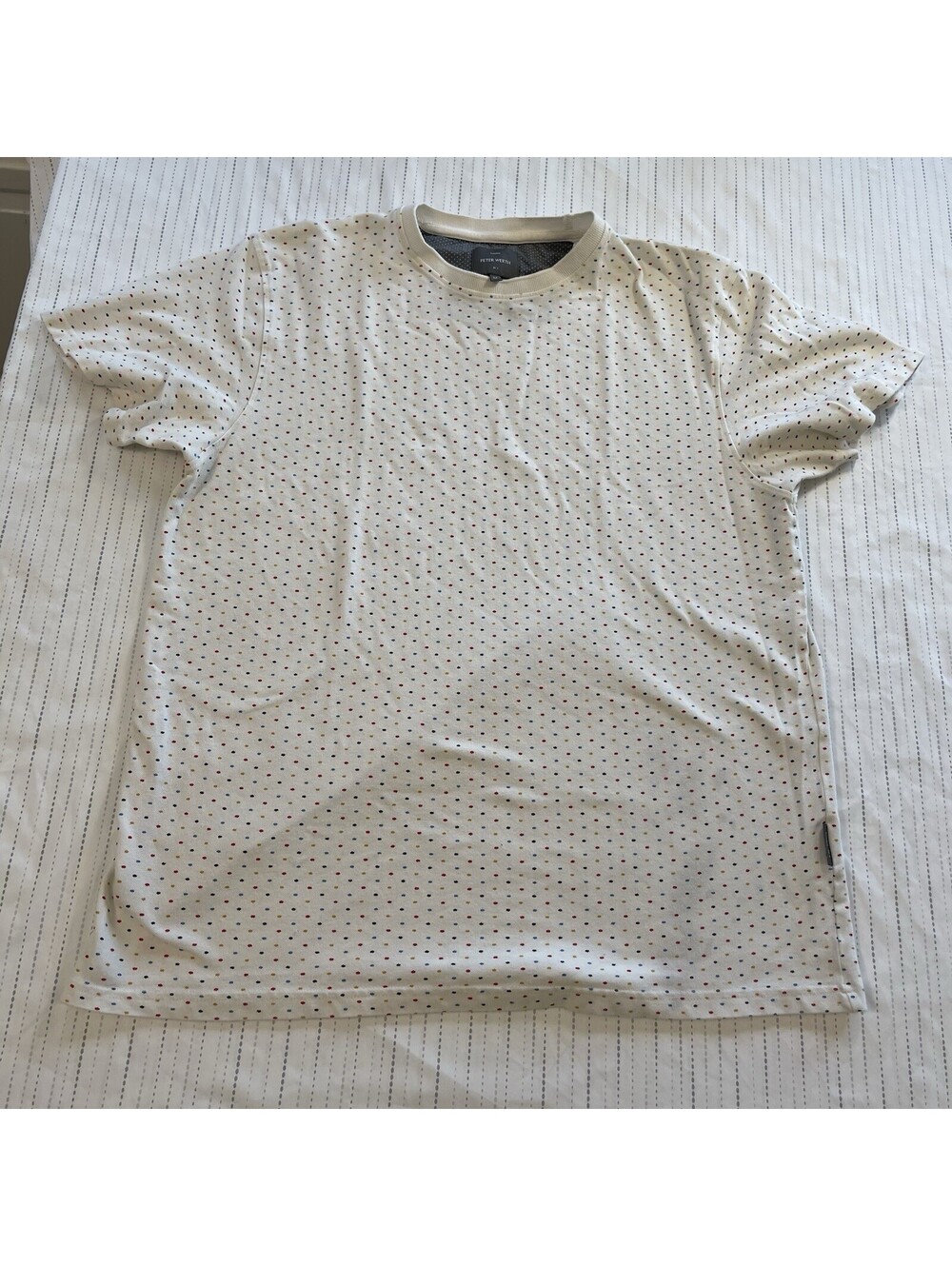 Peter Werth London N.1 Men's Polka Dot Shirt White Size M